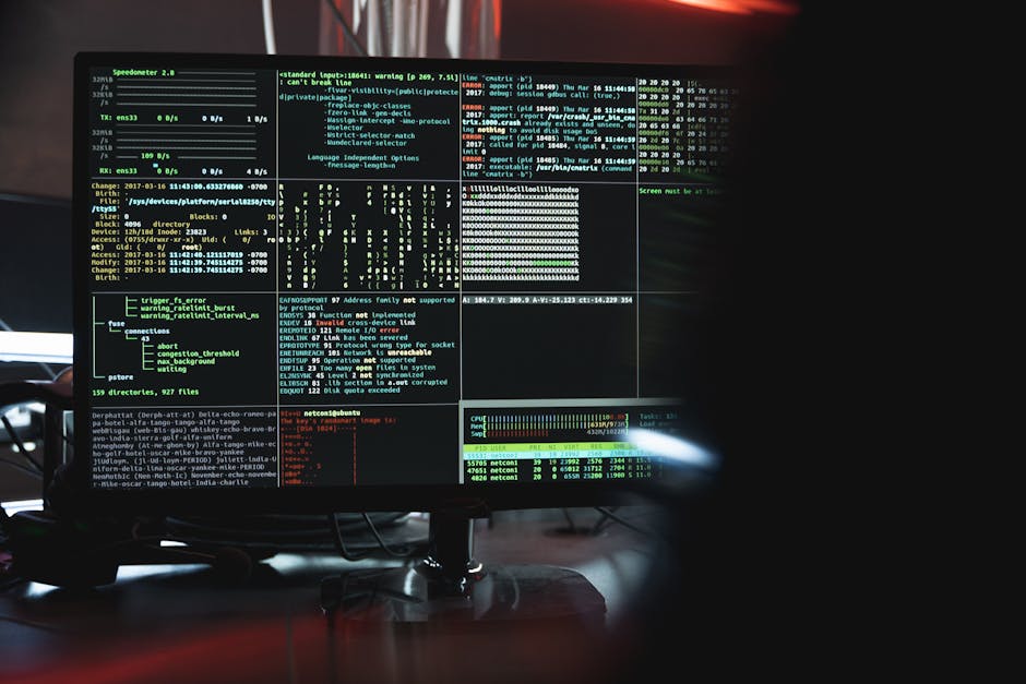 Clean minimal Linux desktop showing a terminal and system monitor with dark theme