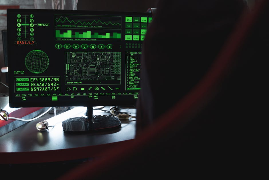 A padlock icon overlaid on a Linux terminal screen with encrypted filesystem output, dark moody lighting